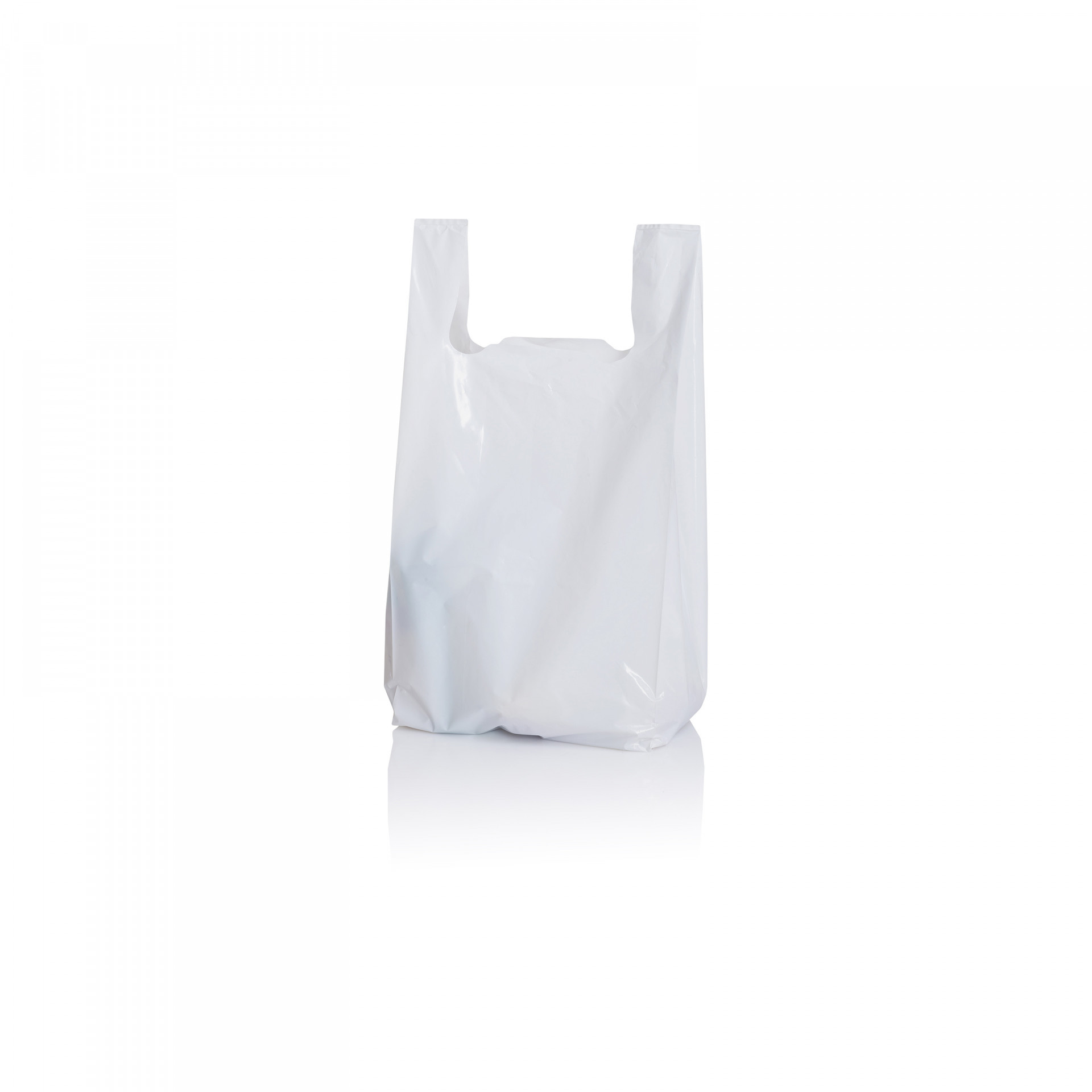 Ausschnitt- Tragtasche, Shopper stark, opak weiss !NSV!