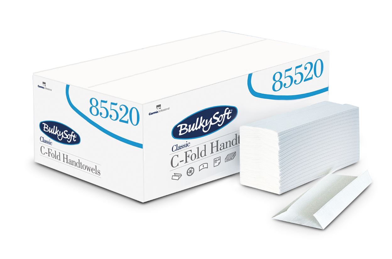 Papierhandtücher BulkySoft, C-Falz, 2-lg, geprägt