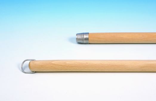 Holzstiel roh mit Gewinde 1400x24xm mit Aufhänger