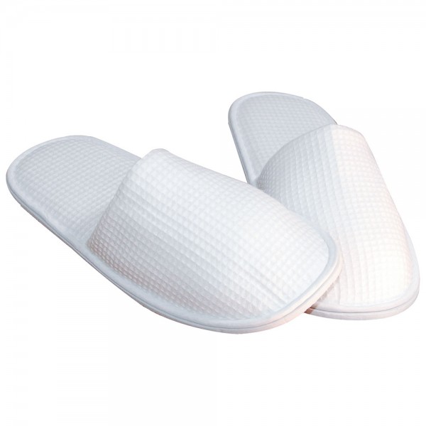 Slipper 'Relax' geschlossen weiss weiche Baumwolle