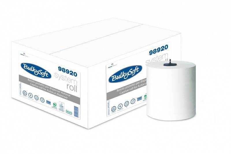 Papierhandtuchrollen BulkySoft 2-lg, weiss, 150lfm