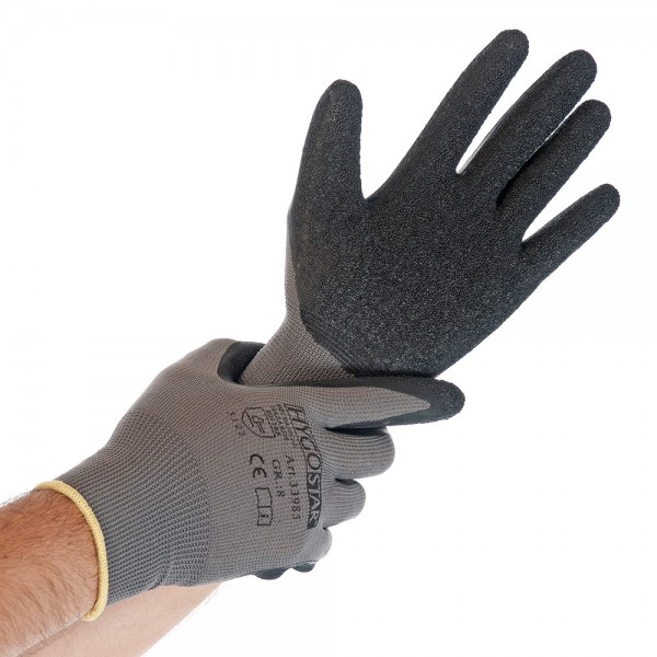 Arbeitshandschuh Black ACE SKILL GR. M, grau/schwarz