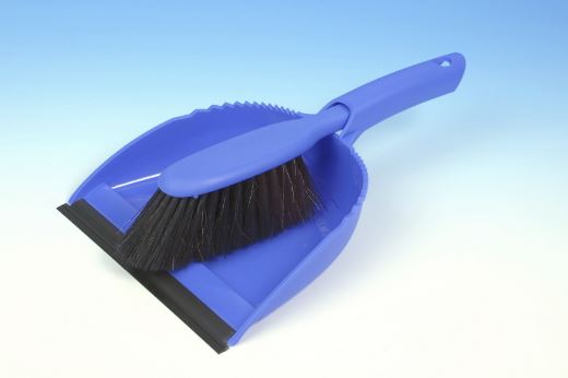 Kehrgarnitur Click, Schaufel+Besen Kunststoff blau