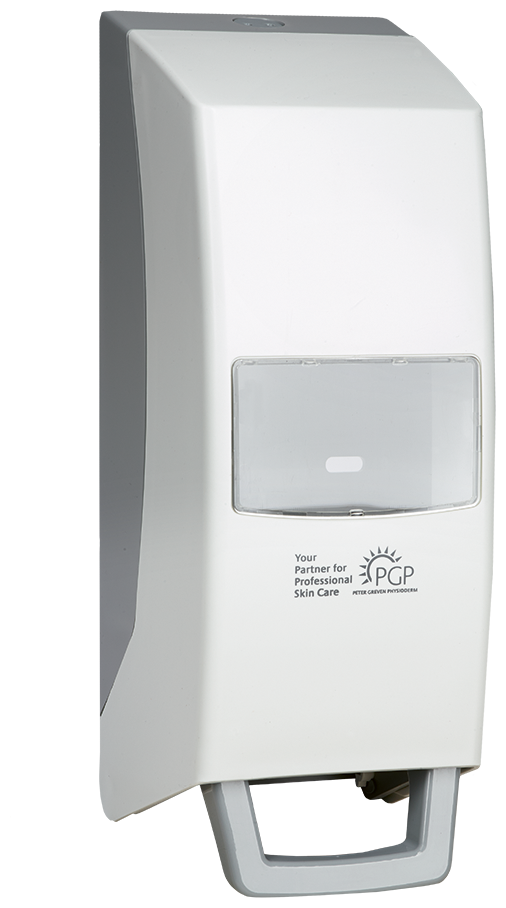 Spender Greven Variomat 125x228x130mm, für Flaschen Greven 1000ml und 2000ml, Kunststoffausführung