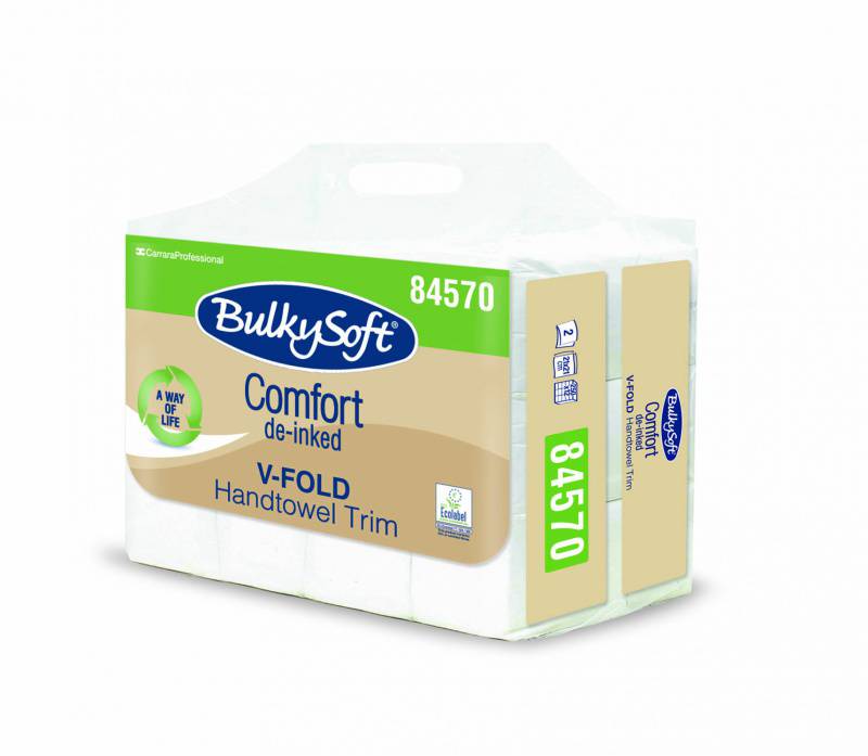 Papierhandtücher BulkySoft Comfort, V-Falz, 2-lg, Recycling de-inked