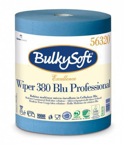 Jumbo-Reinigungsrolle BulkySoft 'Blue Power', 3-lg, 380lfm