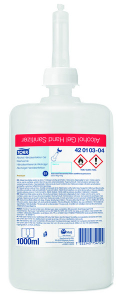 Händedesinfektiongel, TORK Premium 1lt, S1-System