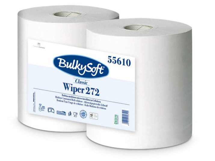 Maxi-Reinigungsrolle BulkySoft, 2-lg, geprägt, 272lfm, ø26.5cm