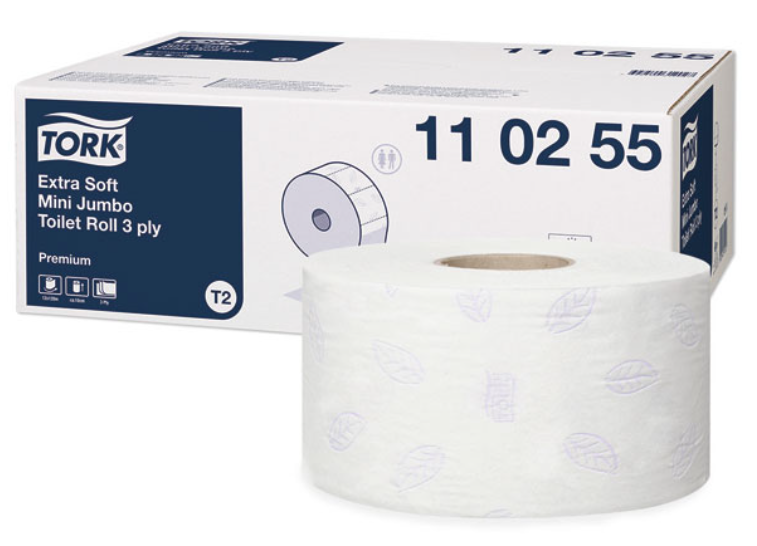 TORK Premium Toilettenpapier Mini Jumbo T2 System, 3-lg, ø18.7cm