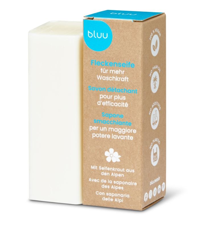 Bluuwash Fleckenseife 70gr ''ohne Duft'' zur Vorbehandlung von Flecken