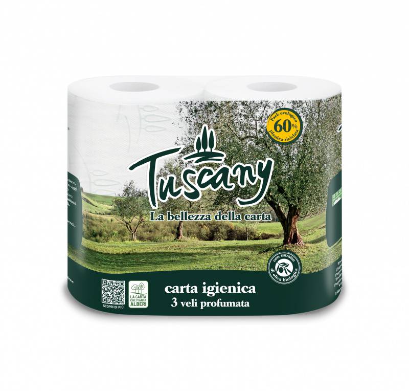 Toilettenpapier Tuscany, 3-lg, weiss