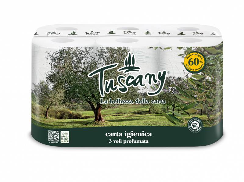 Toilettenpapier Tuscany, 3-lg, weiss