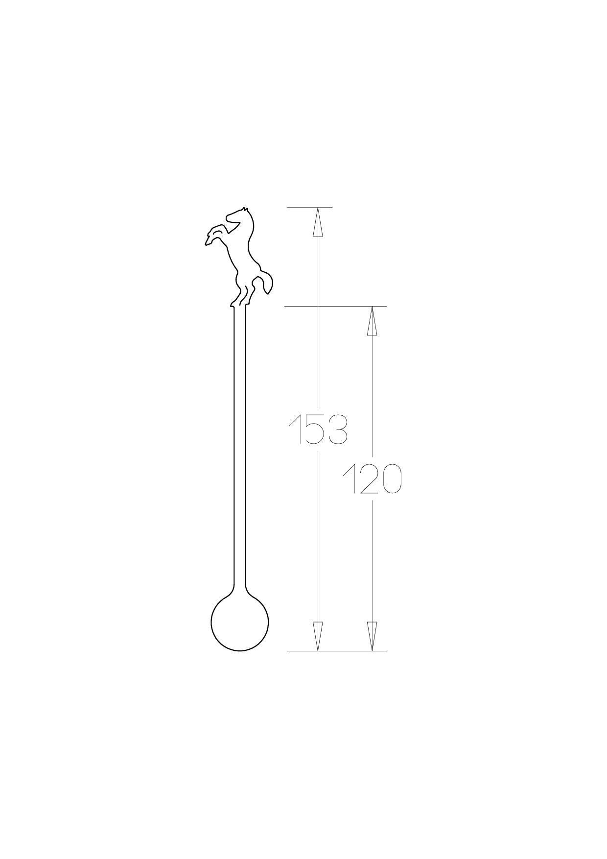Champagner-Quirl "Rössli Nightbar" Holz 12cm