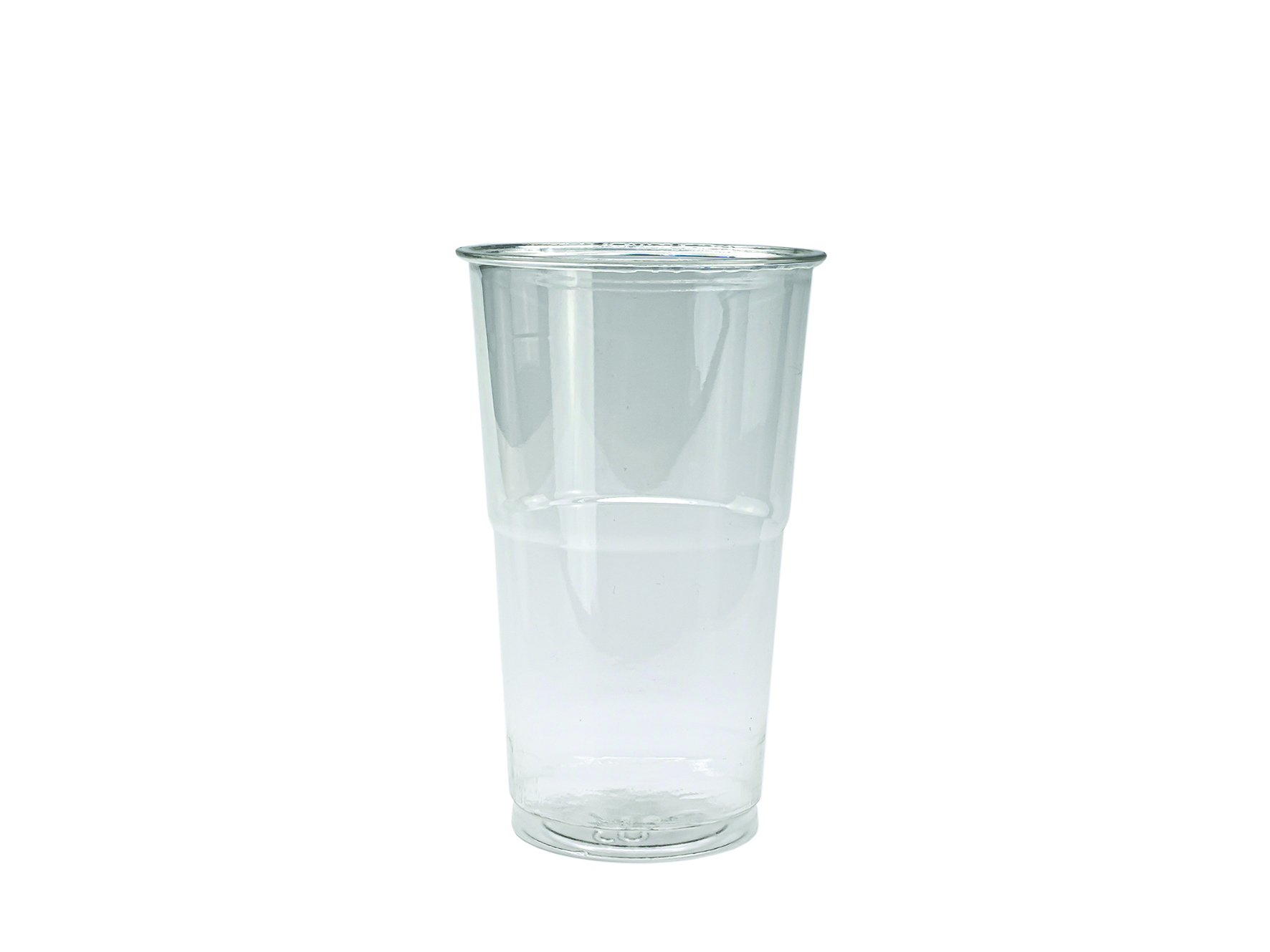 Trinkbecher mit Schaumrand 3dl glasklar, geeicht, RPET, &#248;78mm 