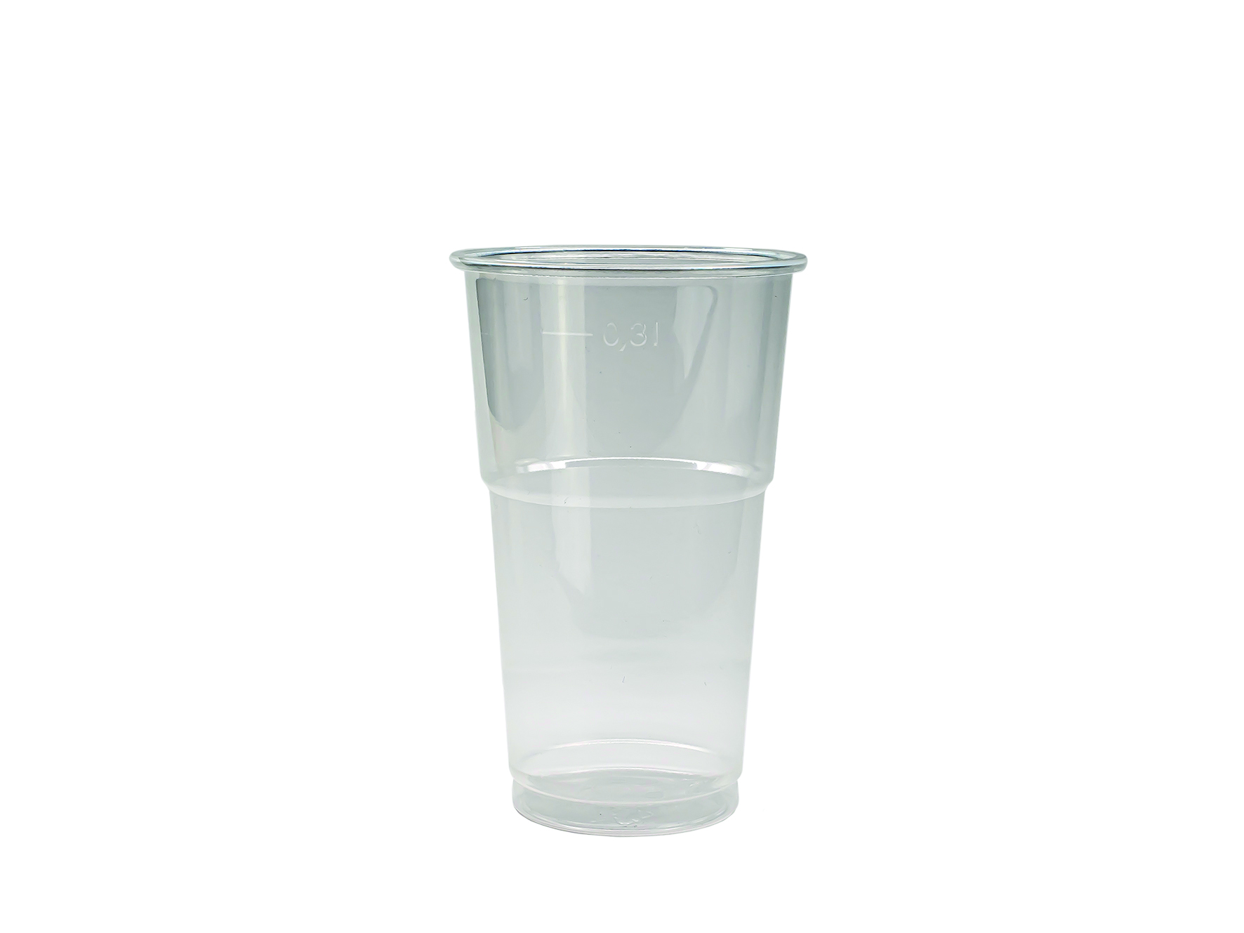 Trinkbecher 3dl geeicht transparent PP, weich, tiefgezogen, &#248;78mm