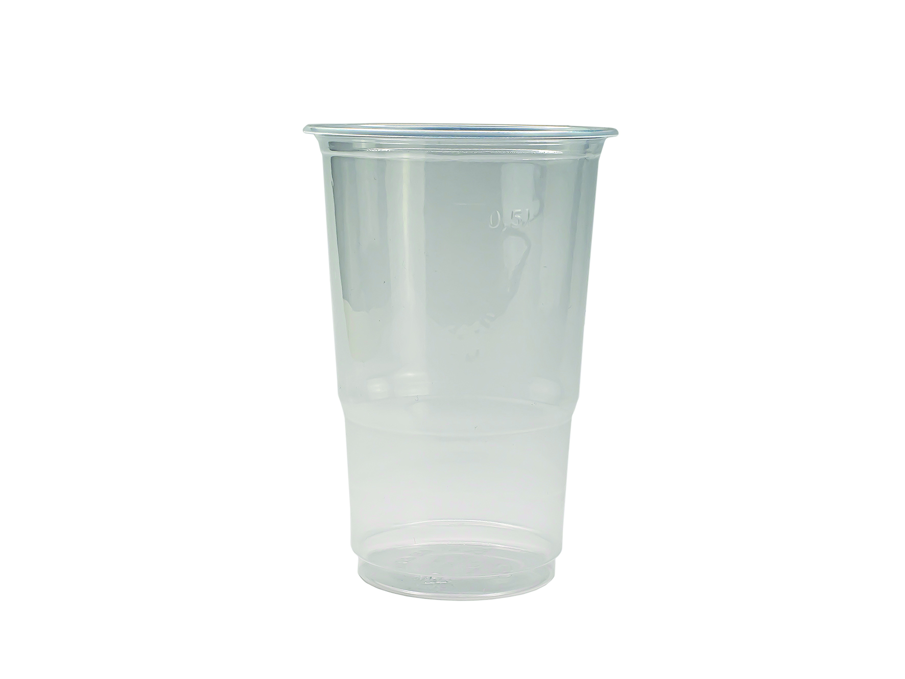 Trinkbecher mit Schaumrand 5dl geeicht transparent PP, &#248;95mm
