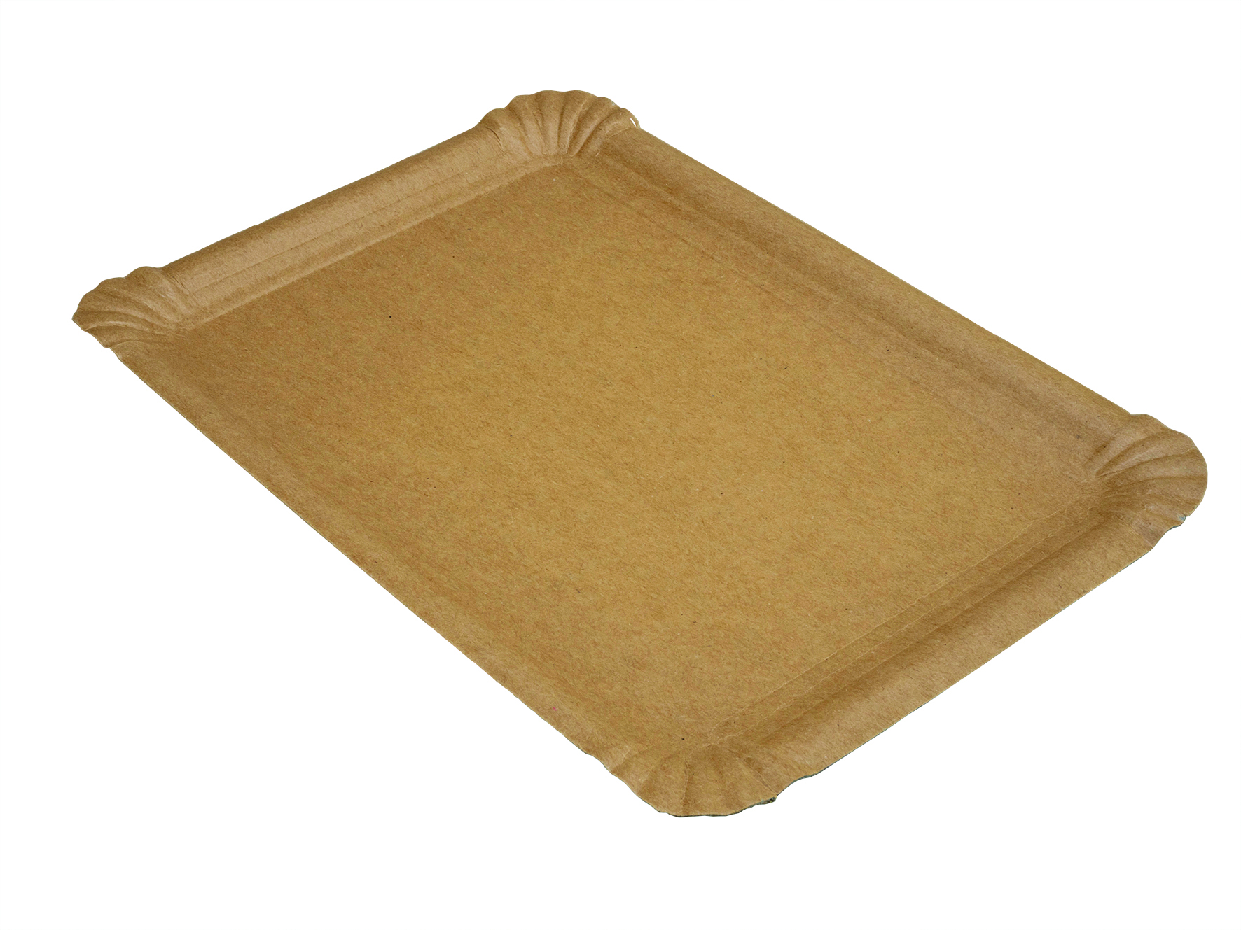 Wurstteller Karton braun, unbeschichtet, 170x230mm