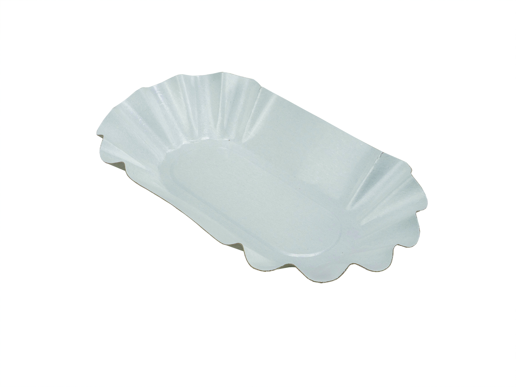 Pommes-Frites-Schale, Karton beschichtet, weiss
