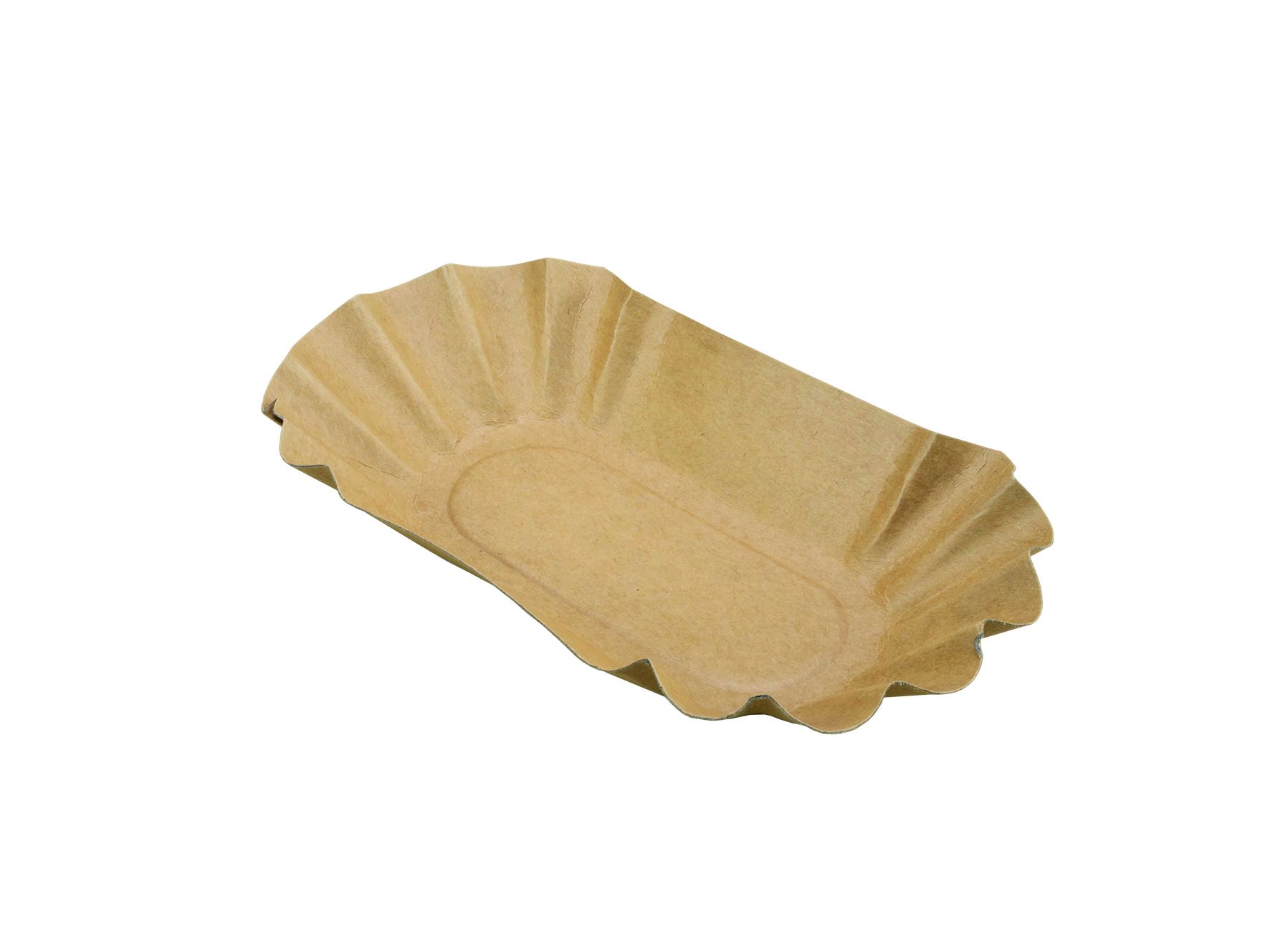 Pommes-Frites-Schale, Classic, Karton braun, 175x105x30mm