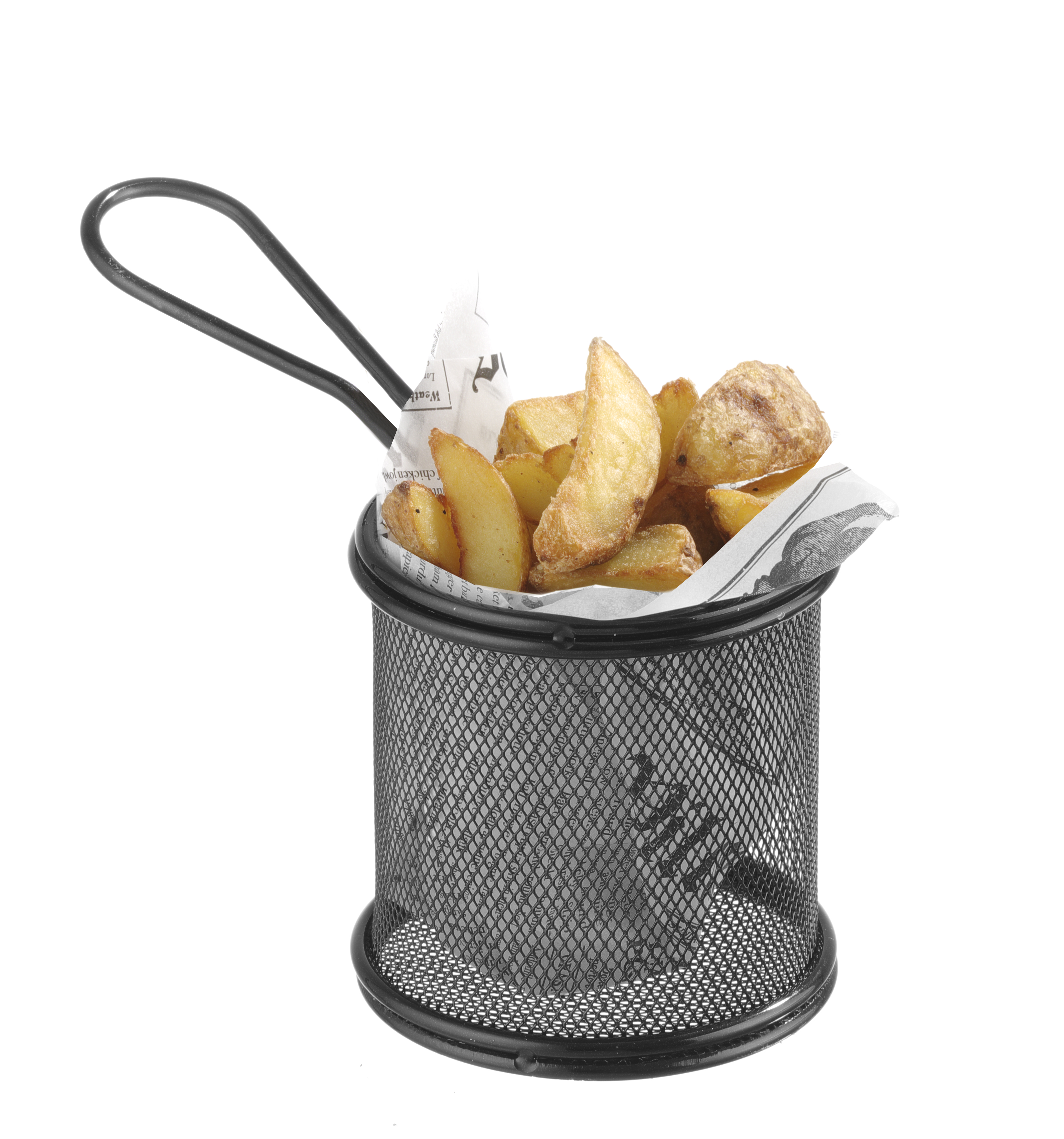 Miniatur-Frittierkorb, mattschwarz beschichtet