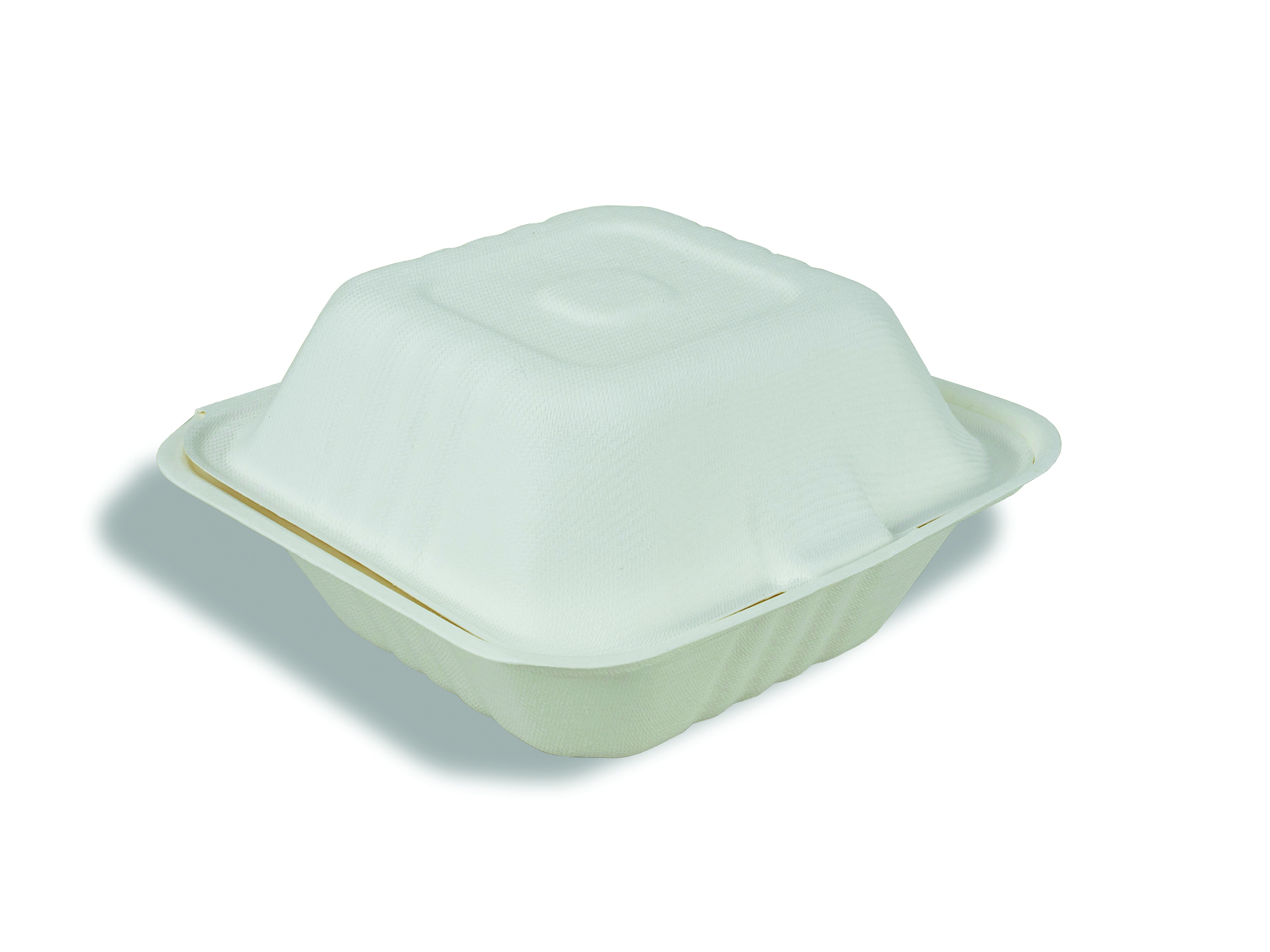Hamburger-Box, weiss, Bagasse