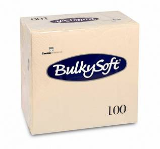 Servietten Dinner BulkySoft, 1/4-Falz, 3-lg, champagner