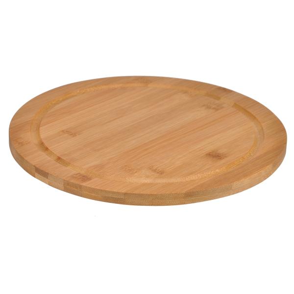 Bambus Schneidebrett rund &#248;25cm, 12mm