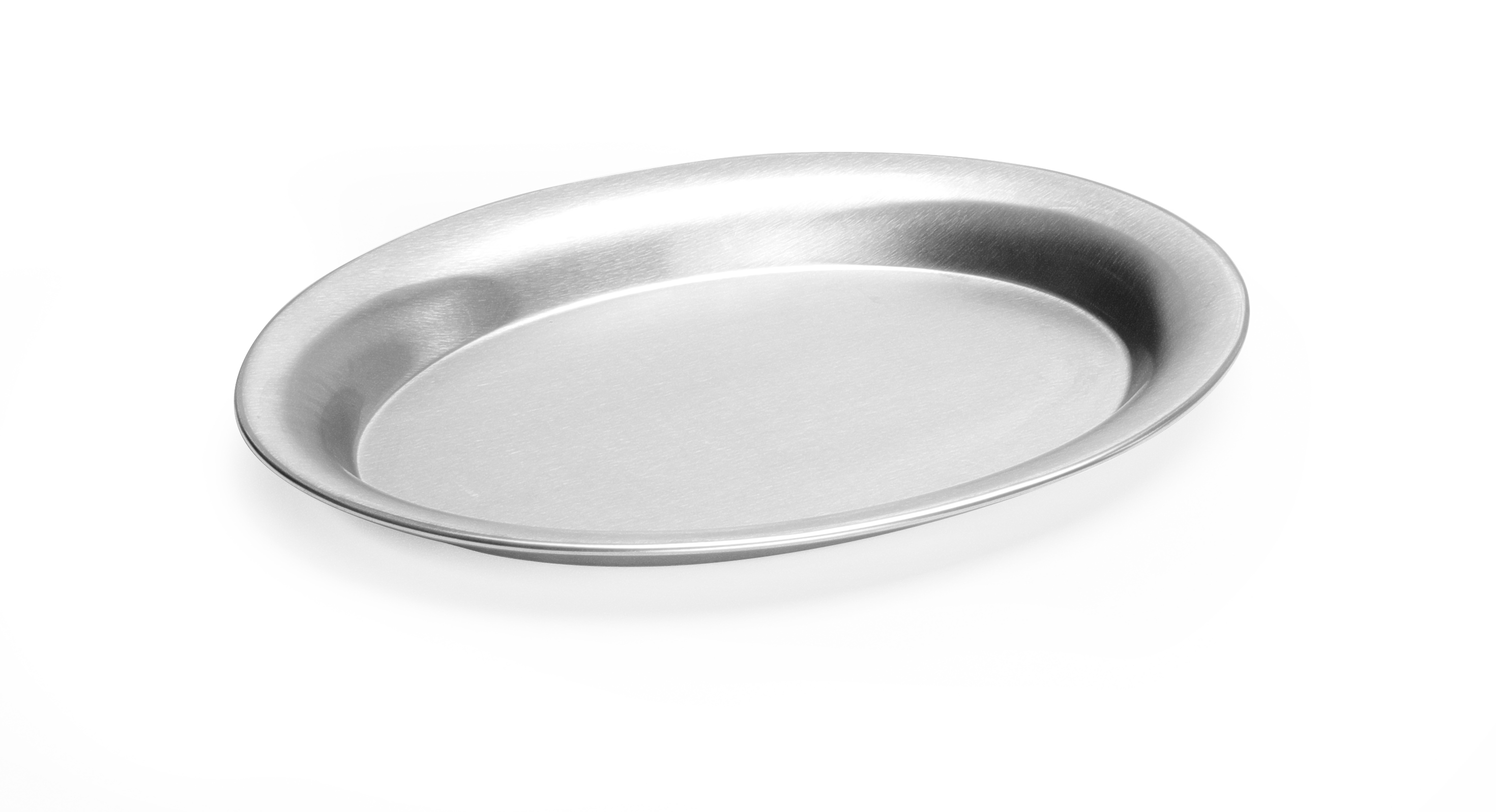 Kaffee-Serviertablett 285x220mm, oval, Edelstahl, Satin