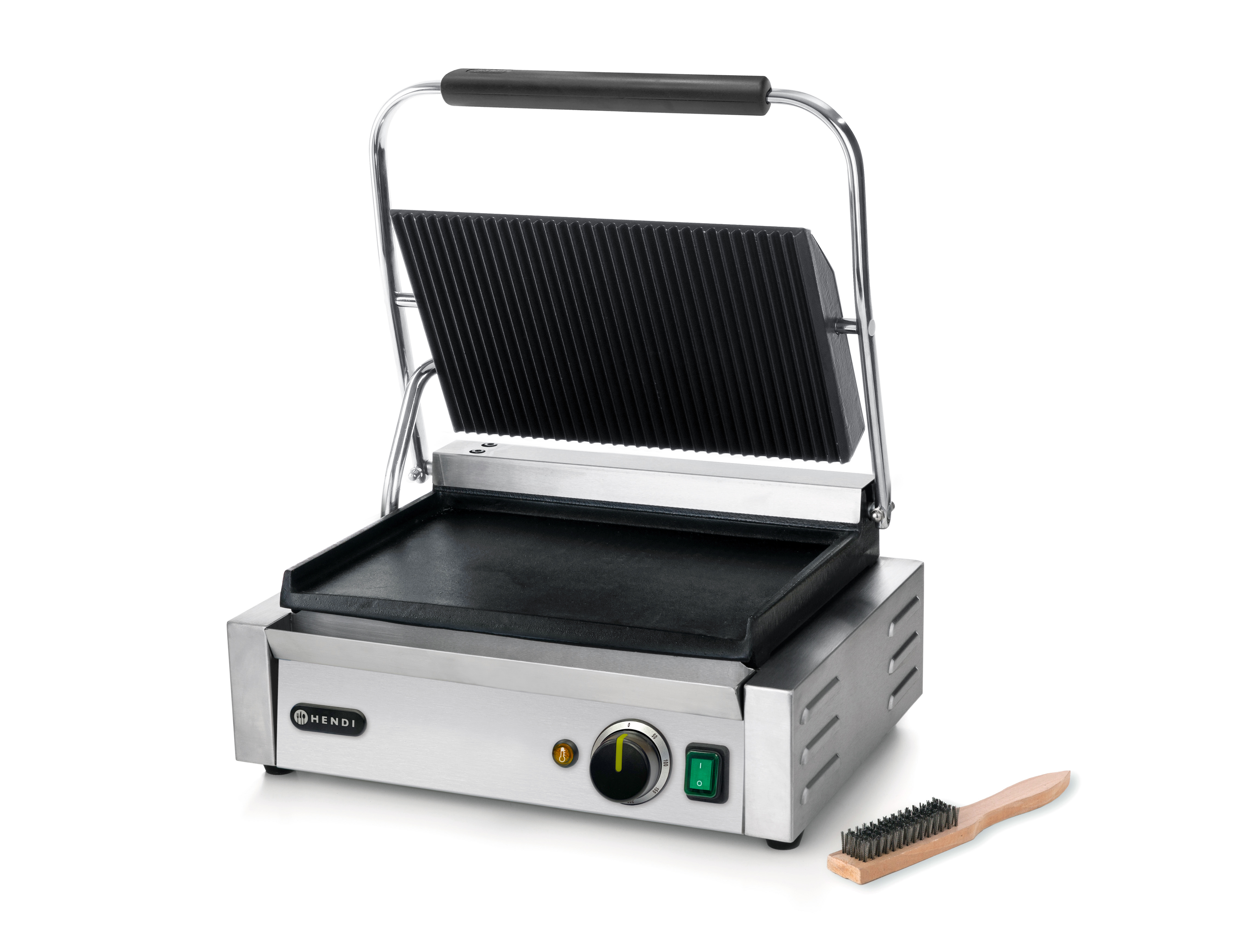 Kontaktgriller Panini, oben gerillt, unten glatt 