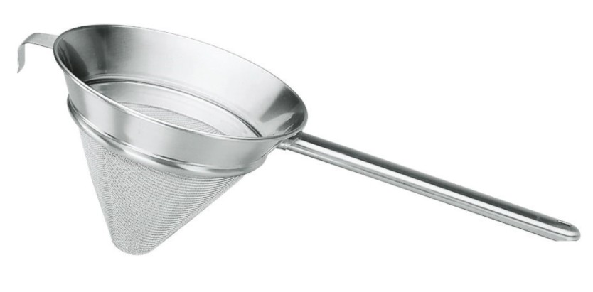 Spitzsieb mit Gewebe, Ø225mm, H185mm, Edelstahl