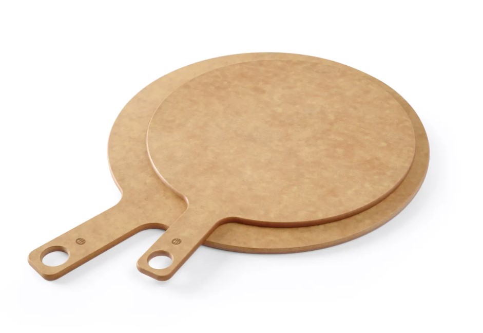 Pizzabrett aus Holzfaser, mit Griff  