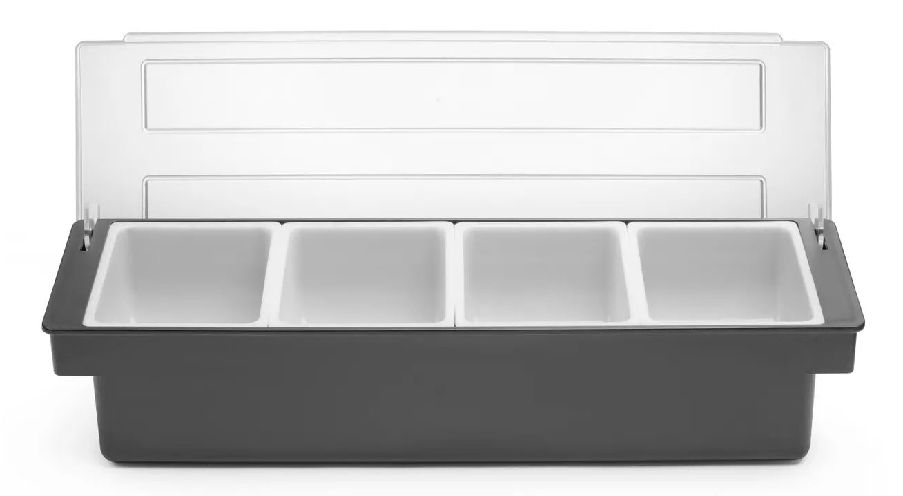 Zutatenbox, mit 4 Beh&#228;lter, schwarz