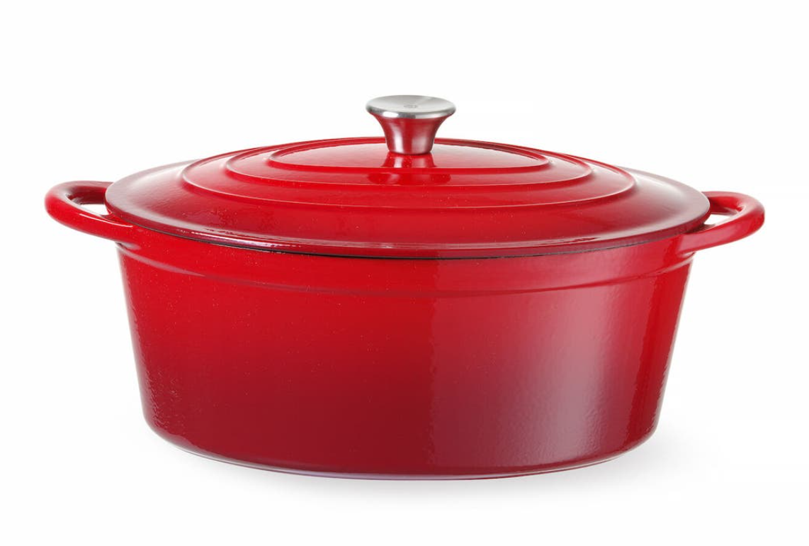 emaillierter Gusseisentopf, 6.88lt, rot
