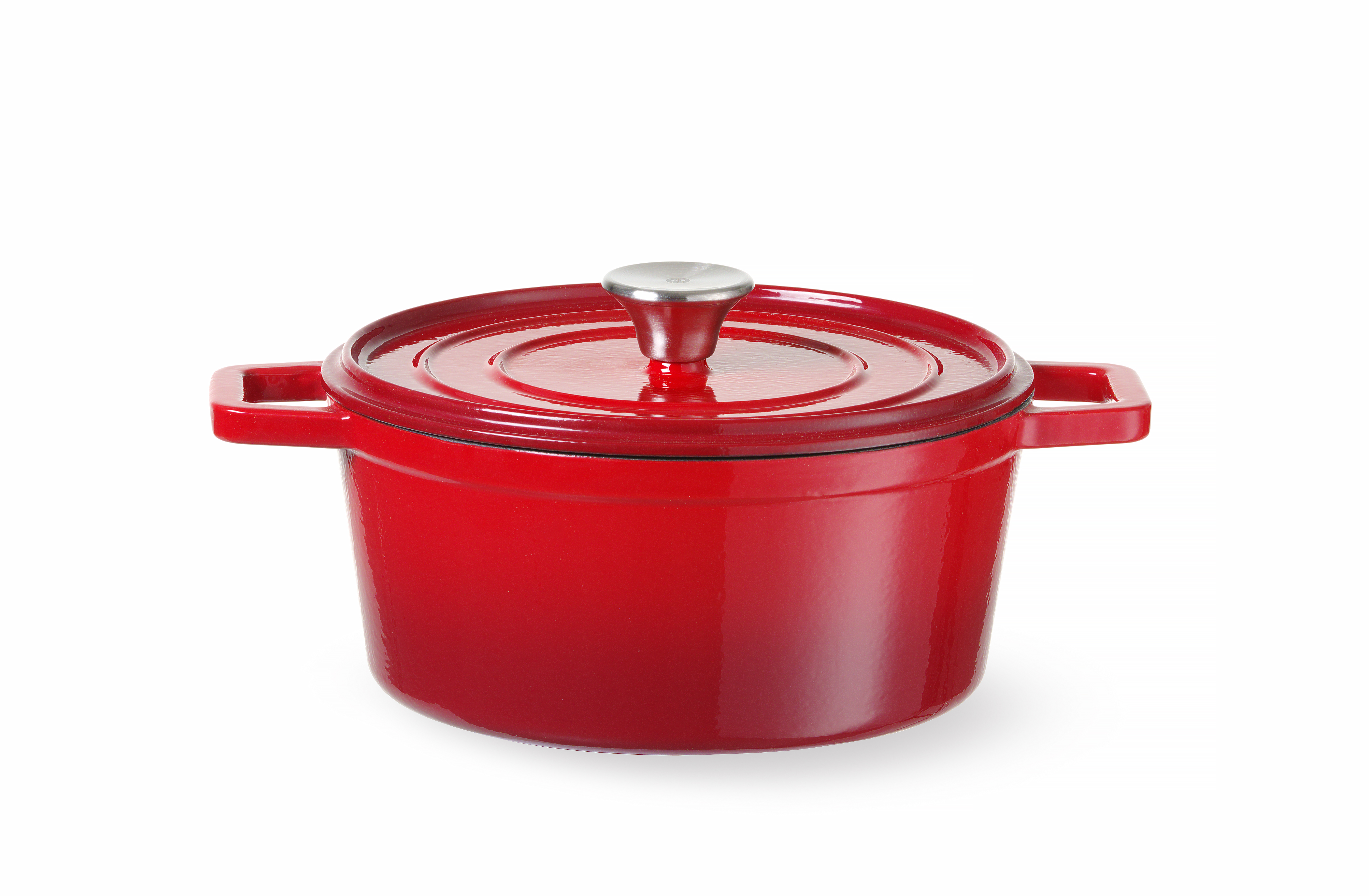 emaillierter Gusseisentopf, 3.7lt, rot