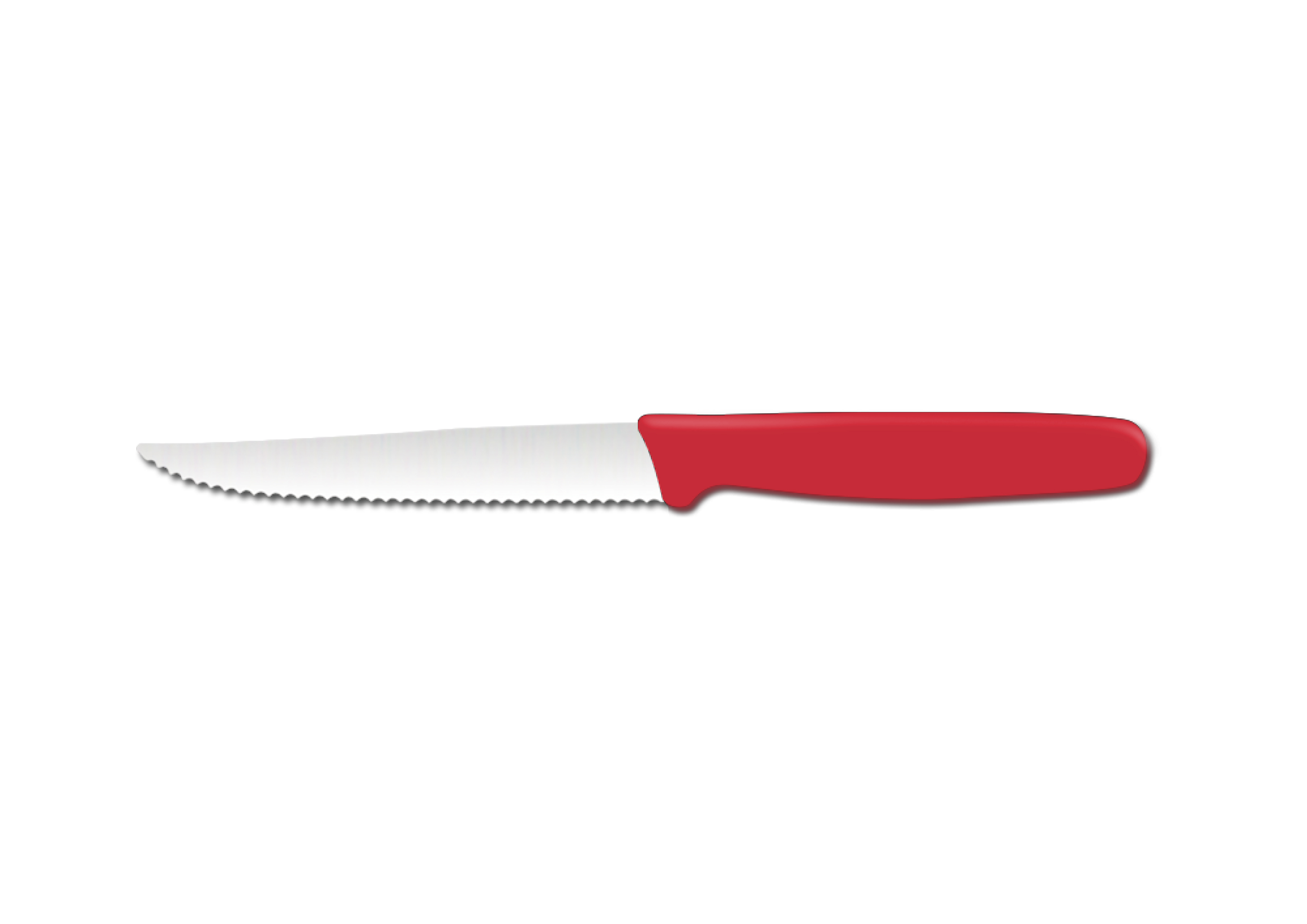 Tomatenmesser gezackt, 214mm, rot