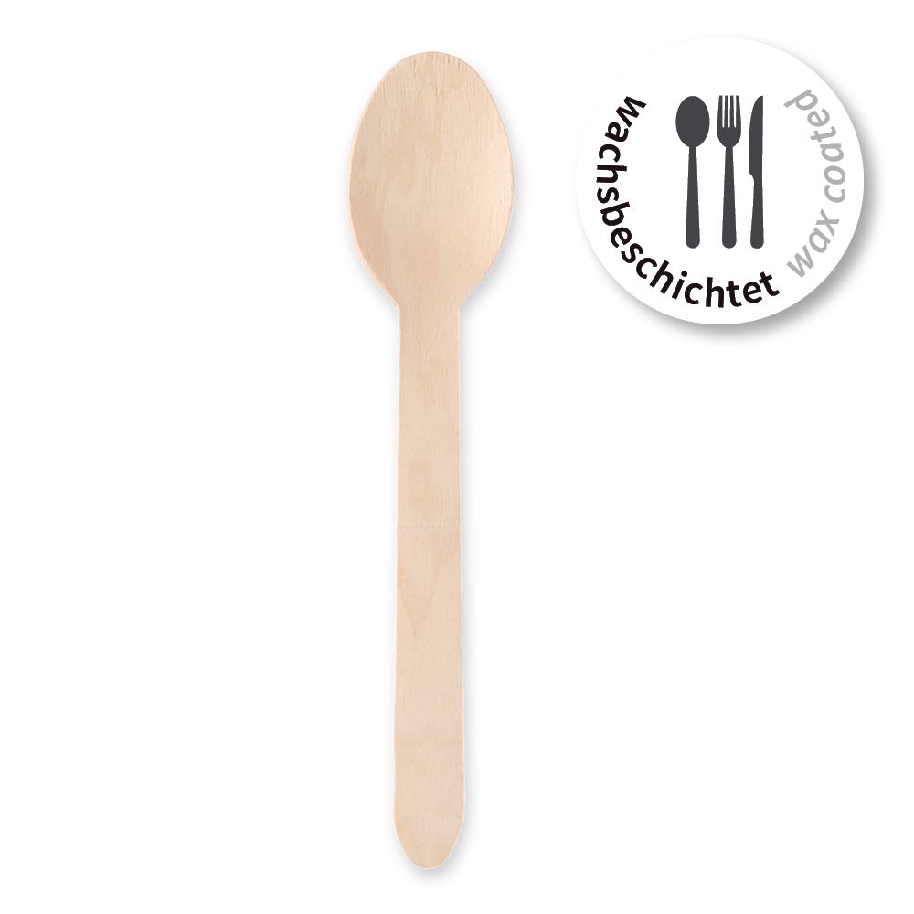 Holz- Besteck, L&#246;ffel 160mm, braun, NaturStar