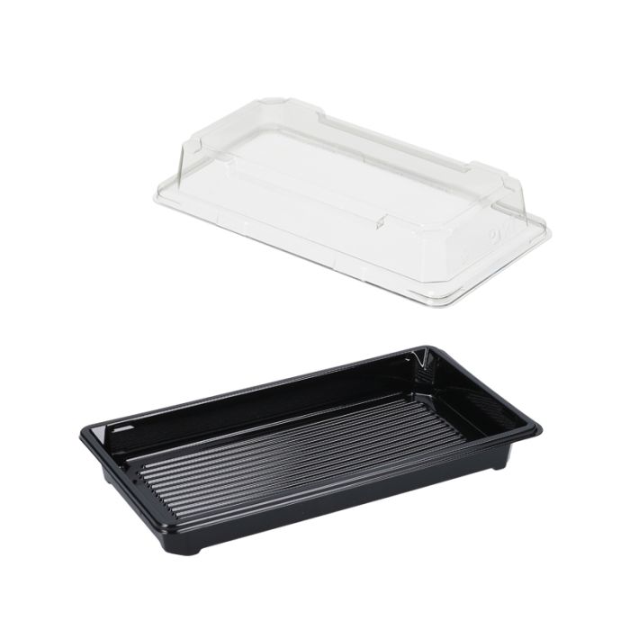 Sushi-Schale schwarz RPET, 166x96x30mm