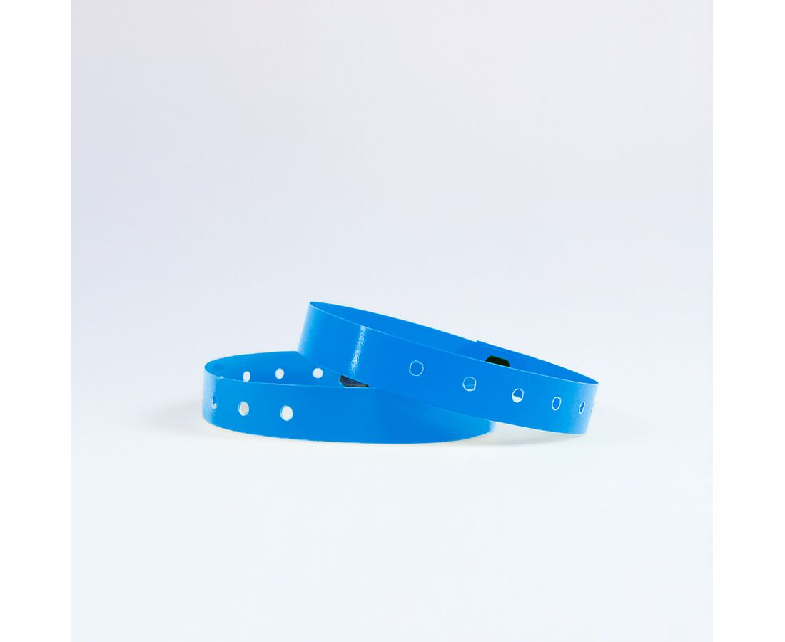 Ident-Kontroller Kunststoff schmal blau 25x1.2cm