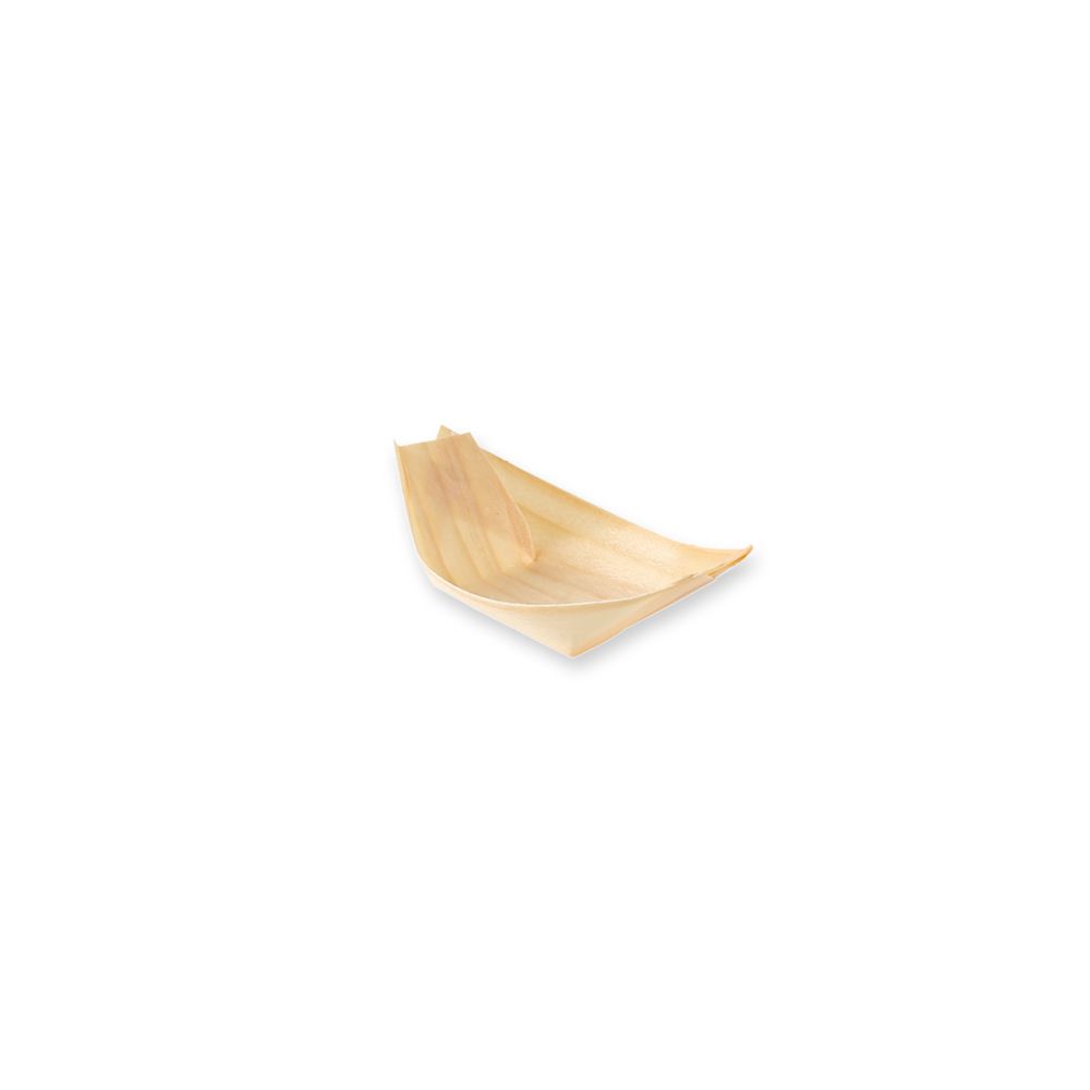 Holz-Schiffchen aus Pinienholz, 10.5x5x2.5cm 