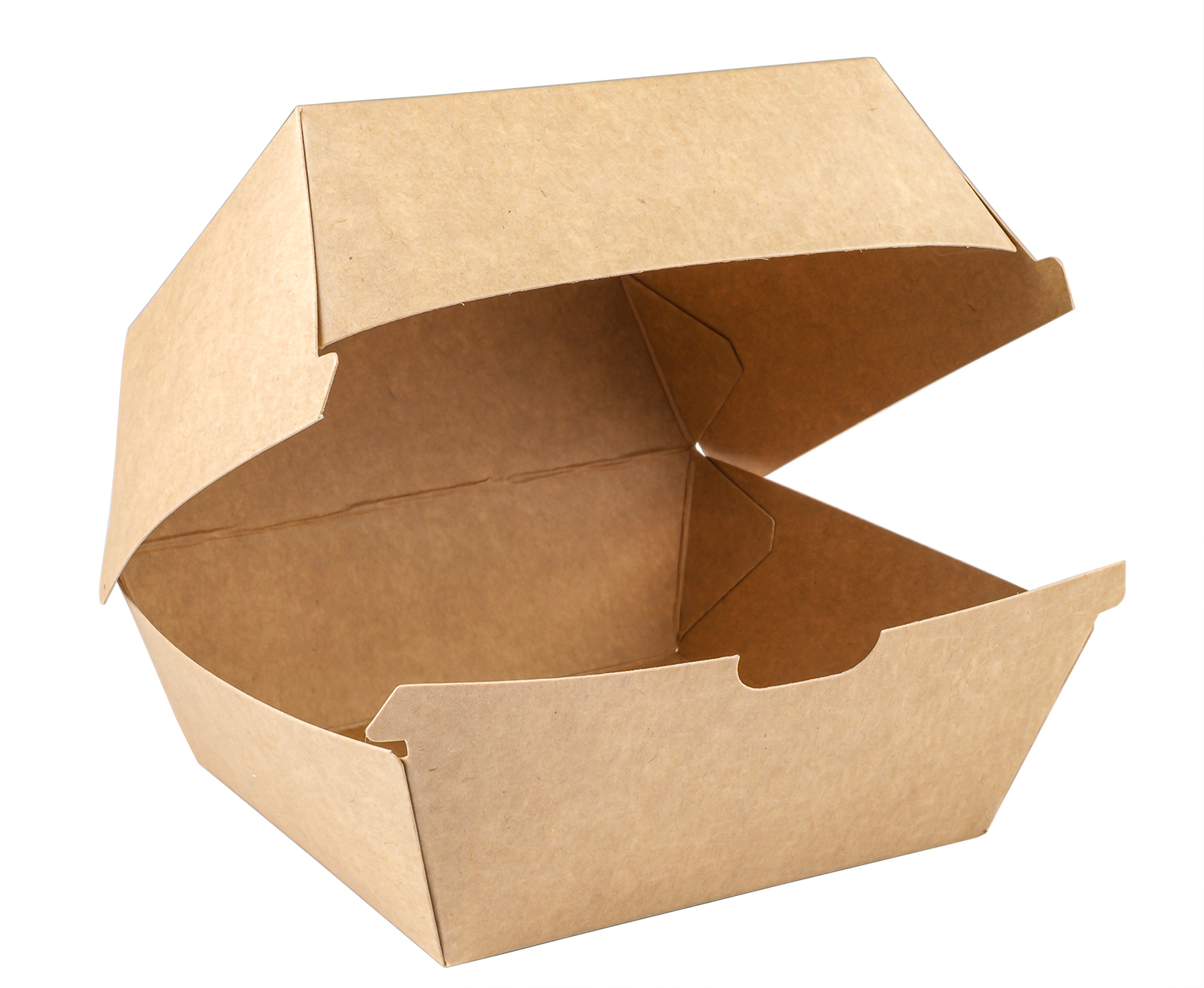Hamburger-Box, braun, 120x120x75mm