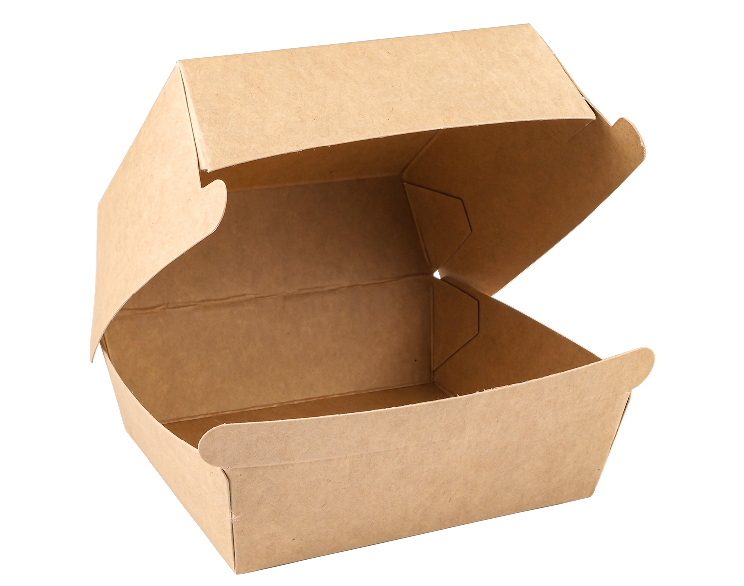 Hamburger-Box, braun, 97x95x65mm