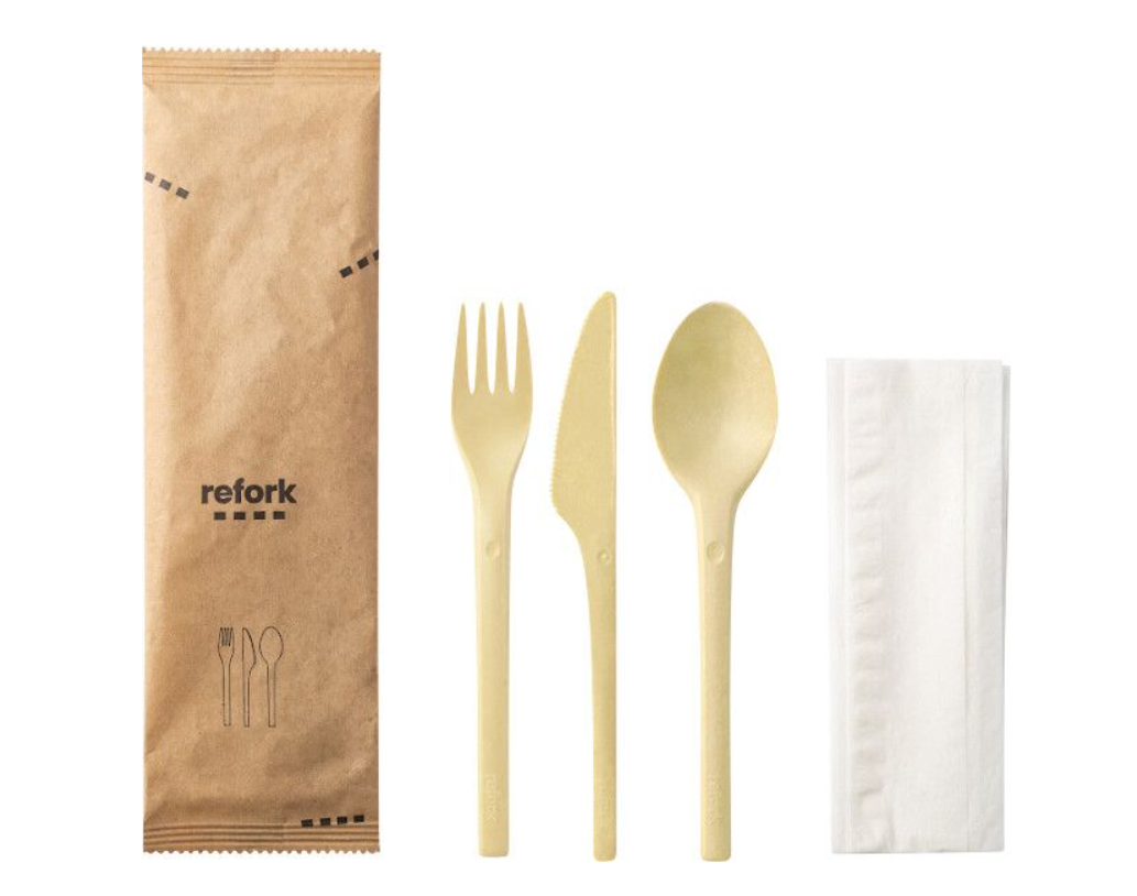 Besteck-Set, 4-teilig, REFORK braun, 17cm