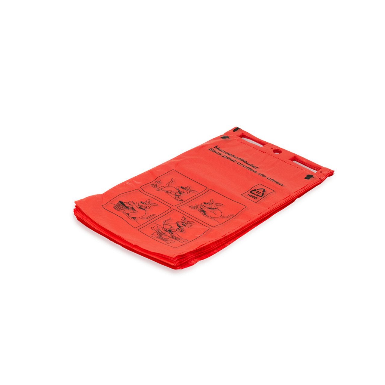 Hundekotbeutel bedruckt rot Universalloch, HD/LLD
