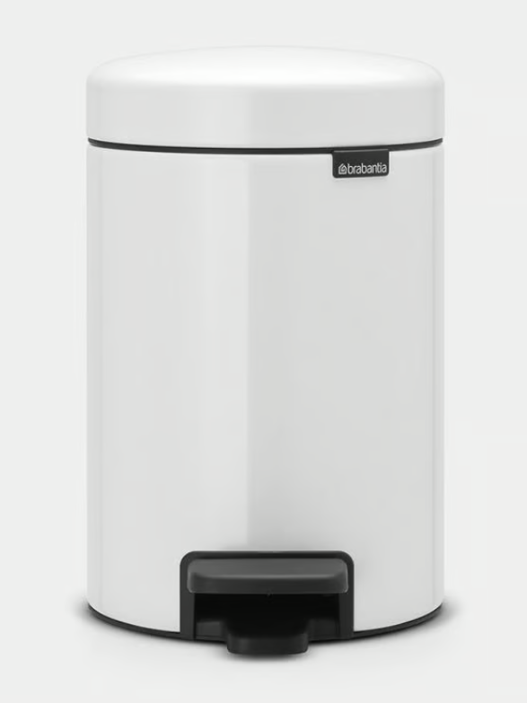 Treteimer 3lt, Brabantia newIcon Metall weiss