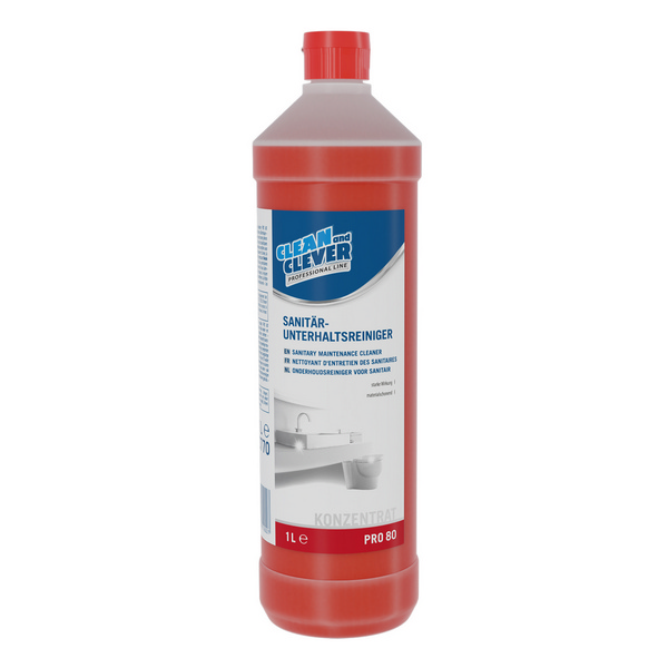 CLEAN &amp; CLEVER Sanit&#228;rreiniger PRO 80, 1lt