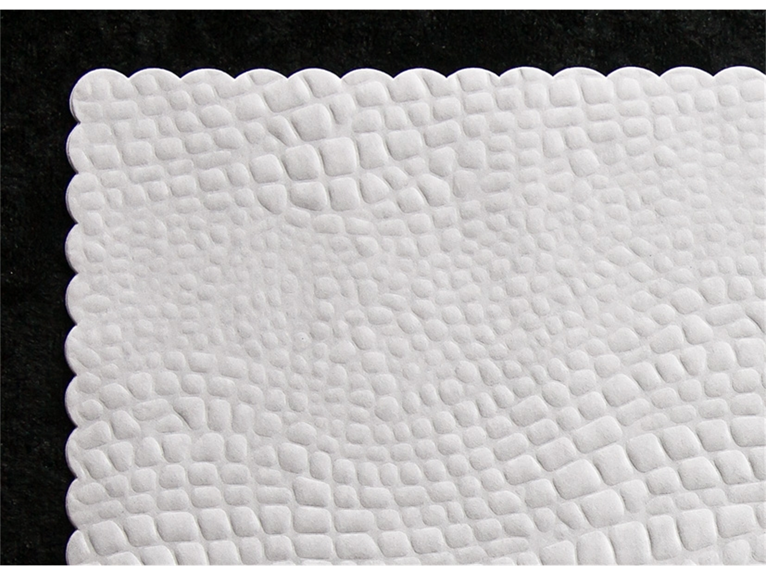 Tischset Krokopr&#228;gung, 28x38cm weiss !NSV!