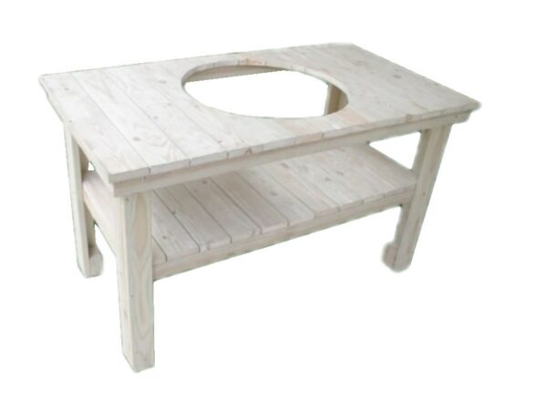 Holztisch mit Radsatz zu Keramik-Holzgrill GRILLEGG &#216;46 + &#216;52cm