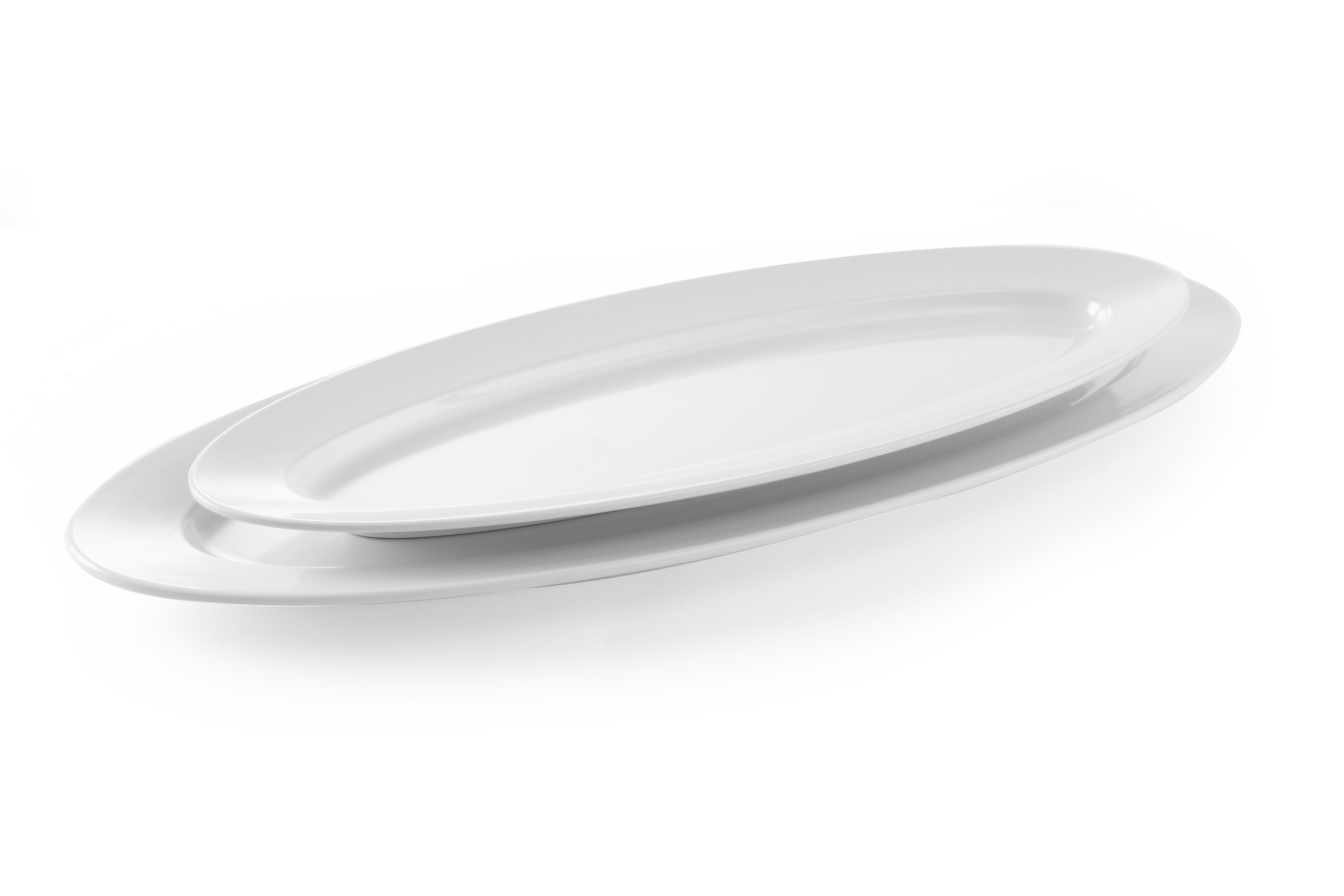 Platte oval flach Melamin 61x23x4,2cm