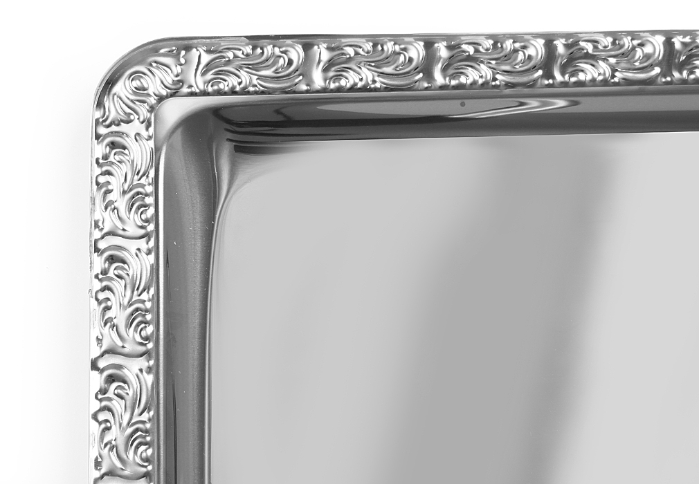 Platte SR100 mit Dekorrand, 530x325mm, GN 1/1, Chromstahl