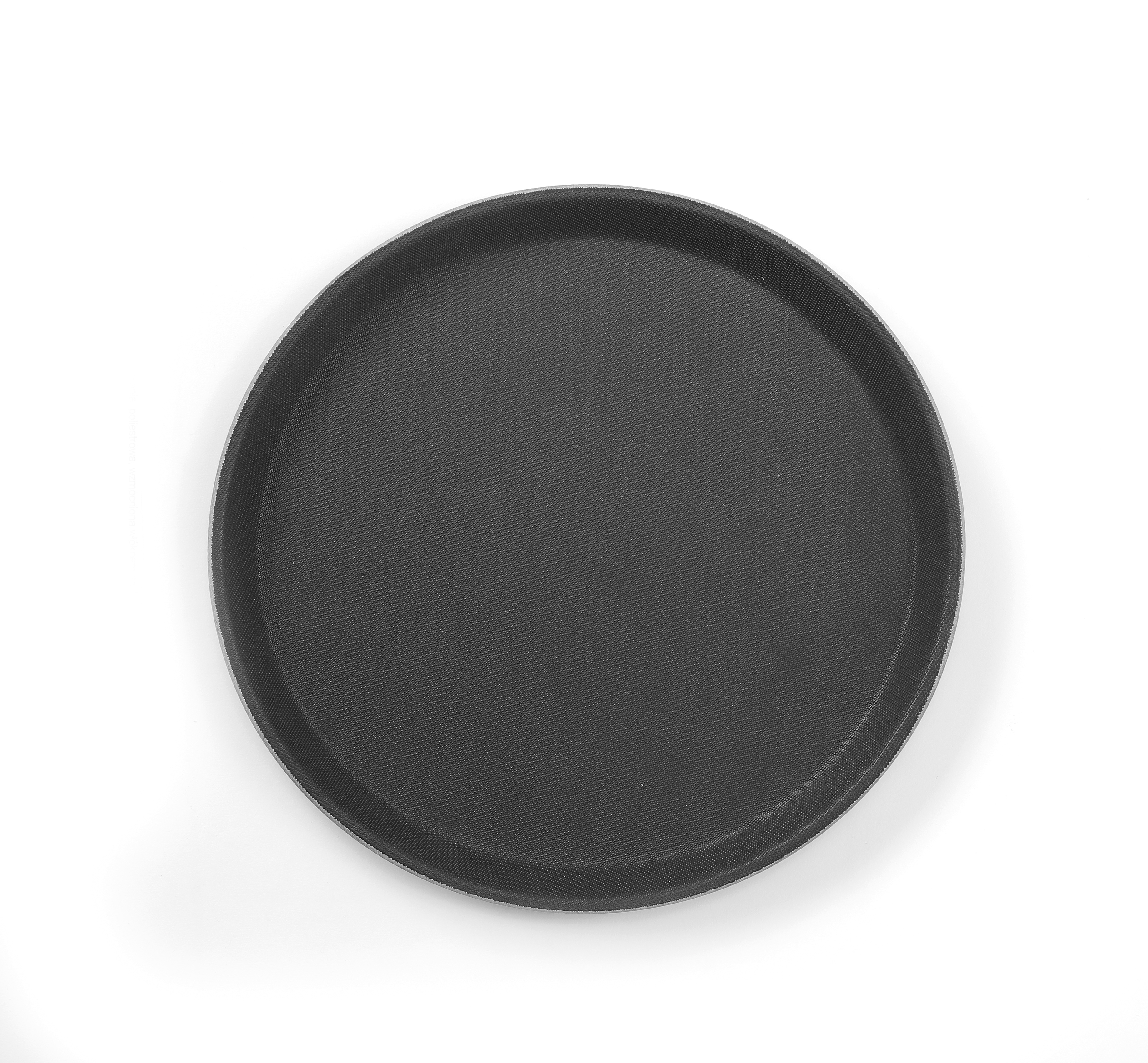 Serviertablett, rund, schwarz